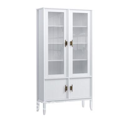 Шкаф Бридж широкий с 2 стеклянными дверями и 2 глухими дверями